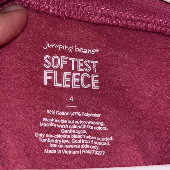 Little girls crew neck pull over sweatshirt - Picture 3 of 3